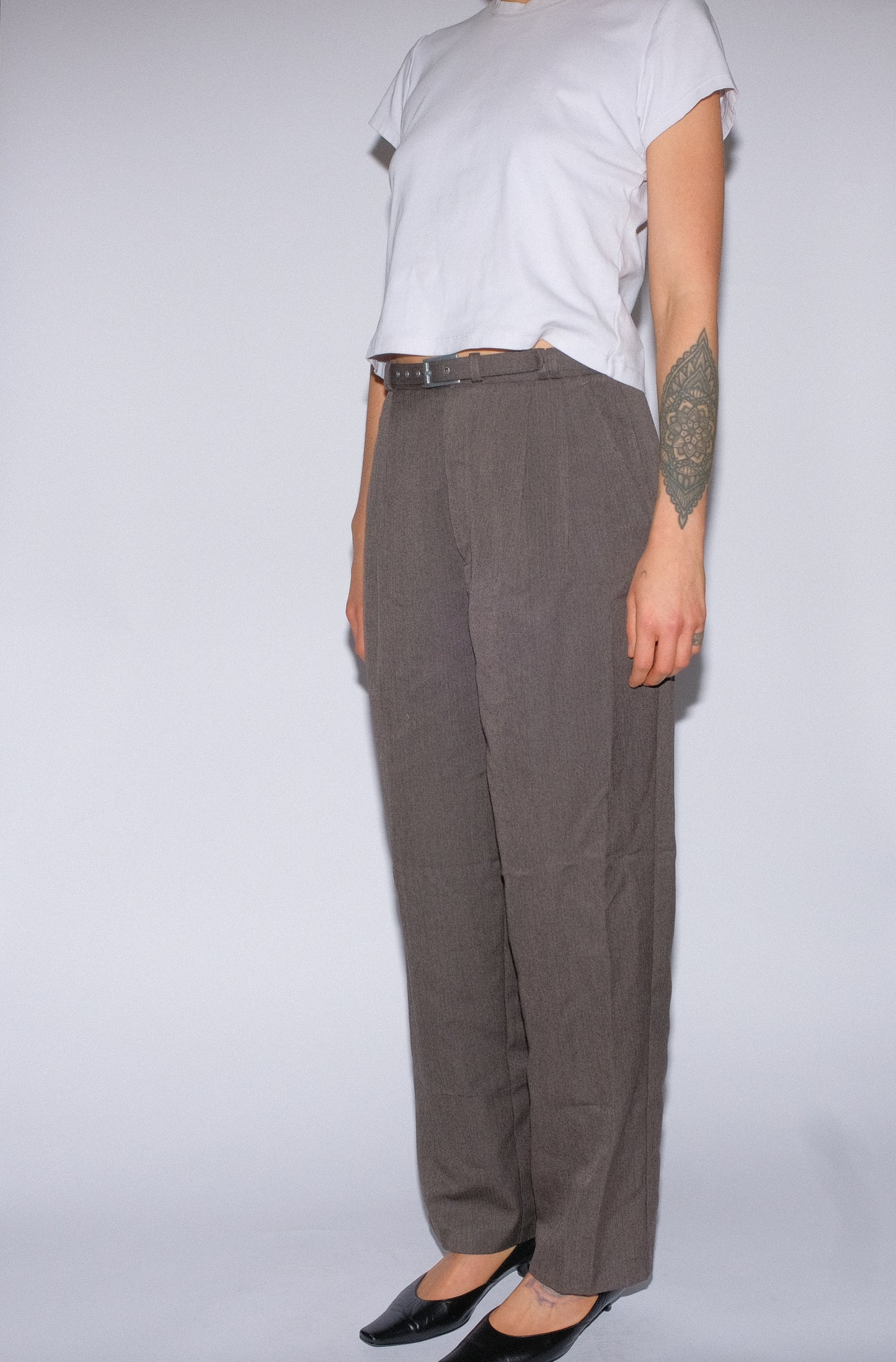 ASH BELTED TROUSERS