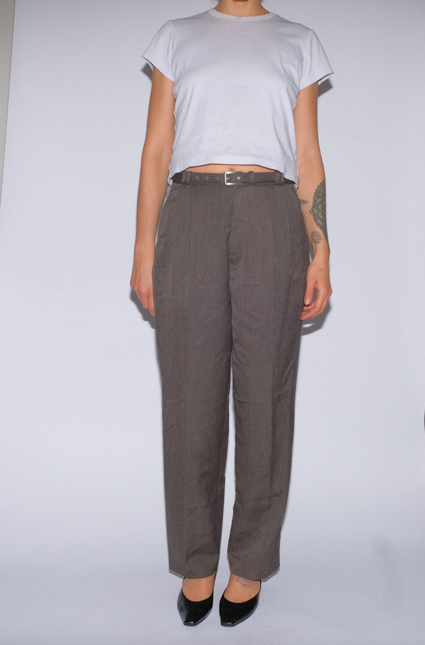 ASH BELTED TROUSERS