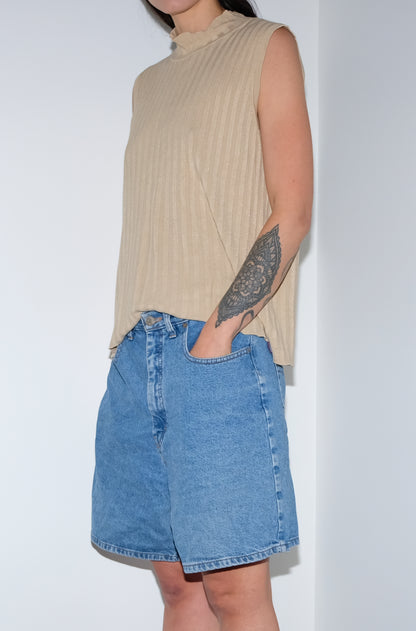 BEIGE MOCKNECK