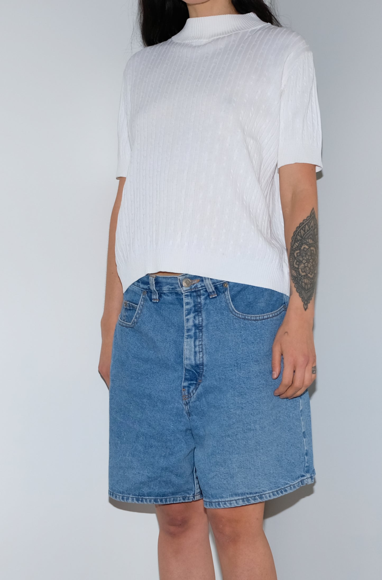 COTTON MOCKNECK